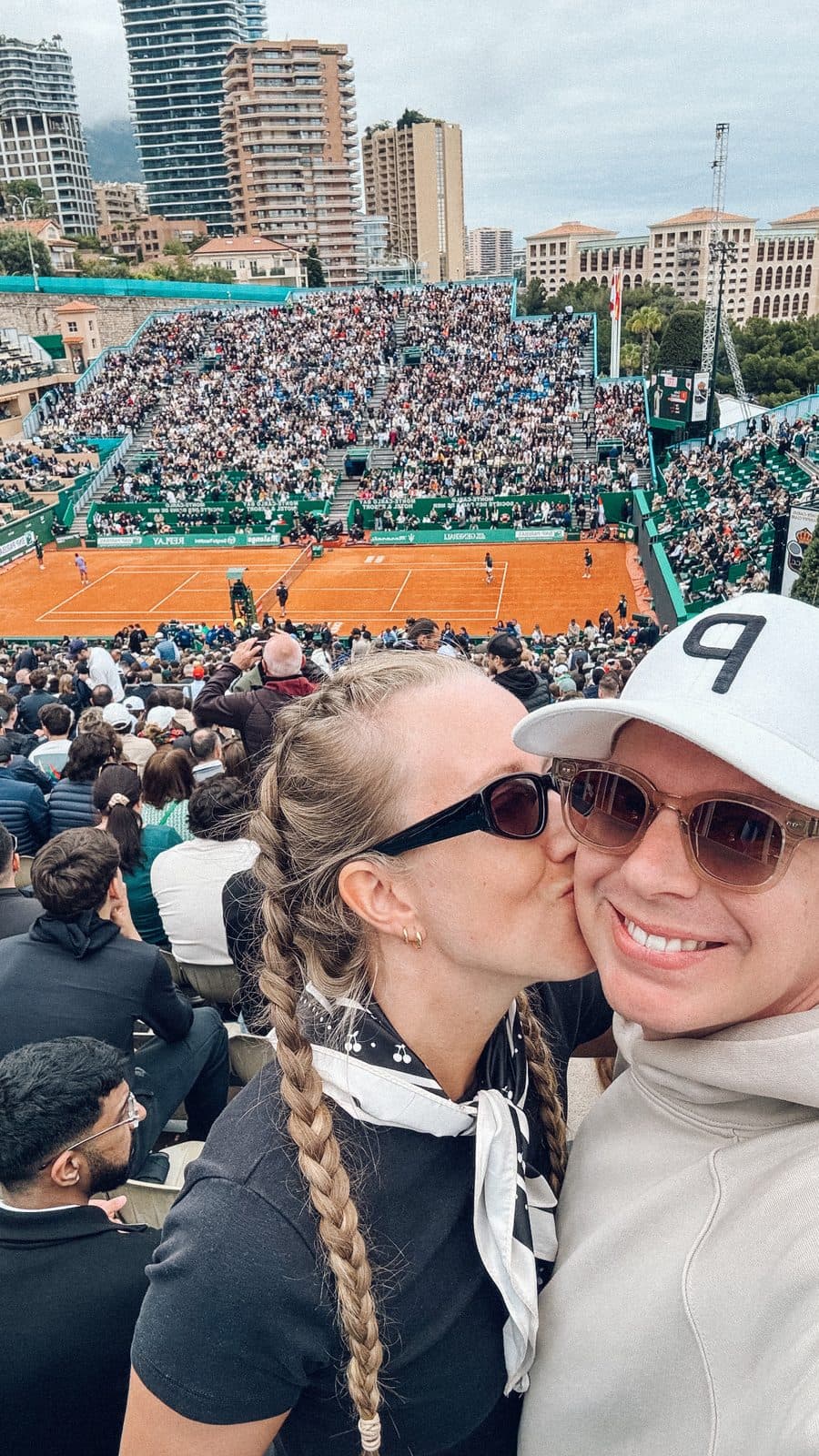 Christopher and Marie at a tennis match in Monaco